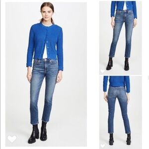 Slvrlake Jeans Lou Lou Crop Straight Slim Jeans in Atlantic 25